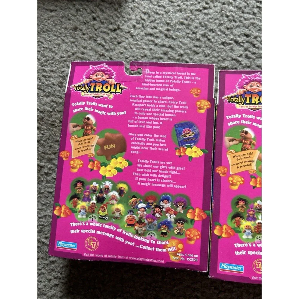 Vintage NEW 2001 Totally Trolls Dolls Kiki Kicker & Melody Rock SEALED